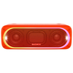 Sony SRS-XB30 Extra Bass Water-Resistant Bluetooth NFC Portable Speaker with LED Ring & Strobe Lighting Red